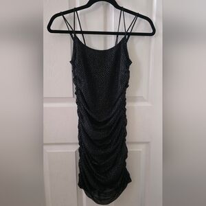 Lucy in the Sky Black Ruched Dress